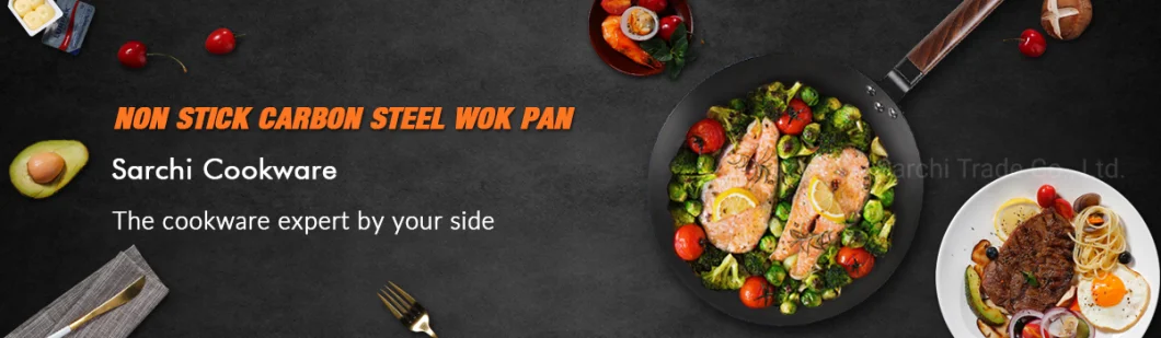 Popular Lightweight Metal Non Stick Pre-Seasoned Fry Chinese Wok Carbon Steel Wok