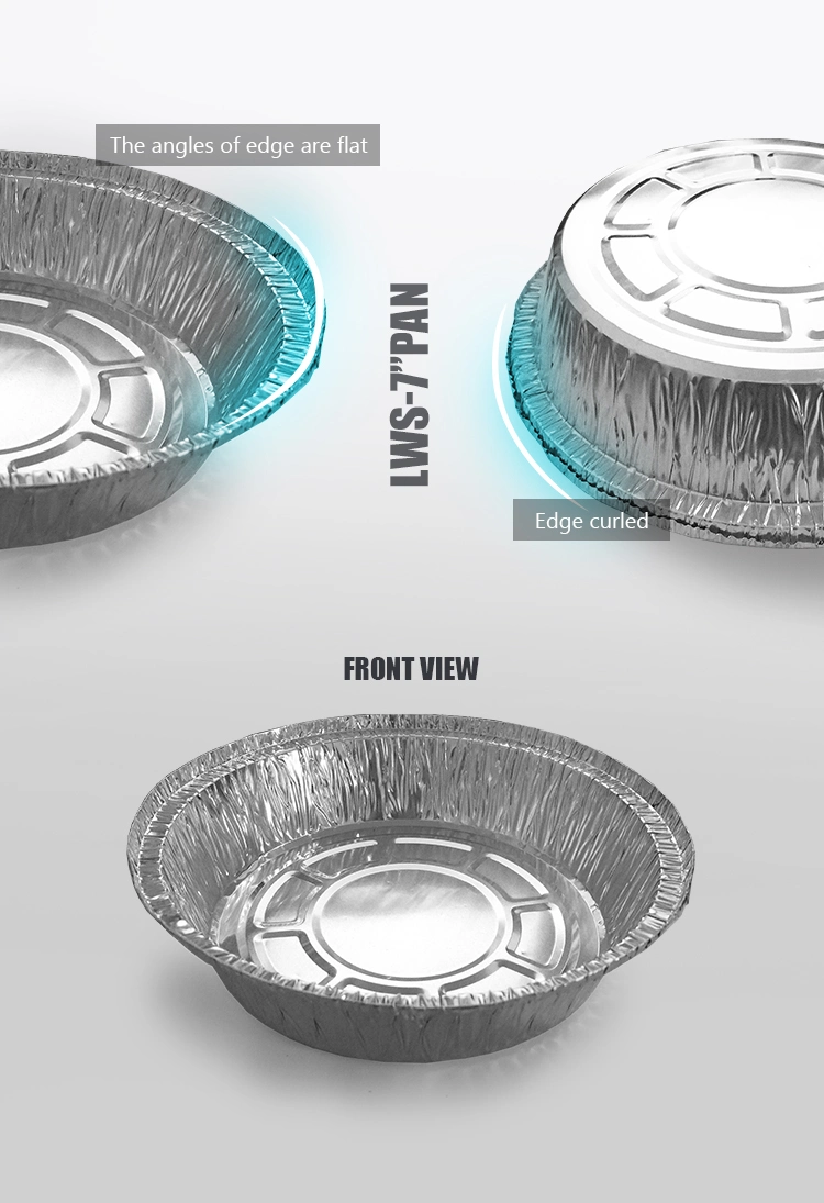 7 Inch Round Aluminum Foil Cake Baking Pans Disposable Aluminum Foil Pizza Pans with Lids